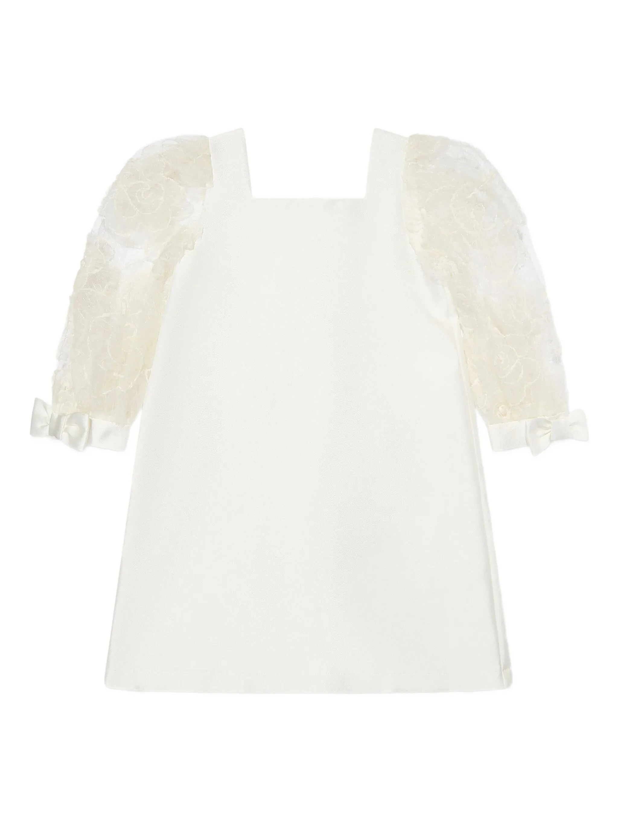 Платье с квадратным вырезом и объемными рукавами Mama Luma Kids, белый
Платье с квадратным вырезом и объемными рукавами Mama Luma Kids, белый