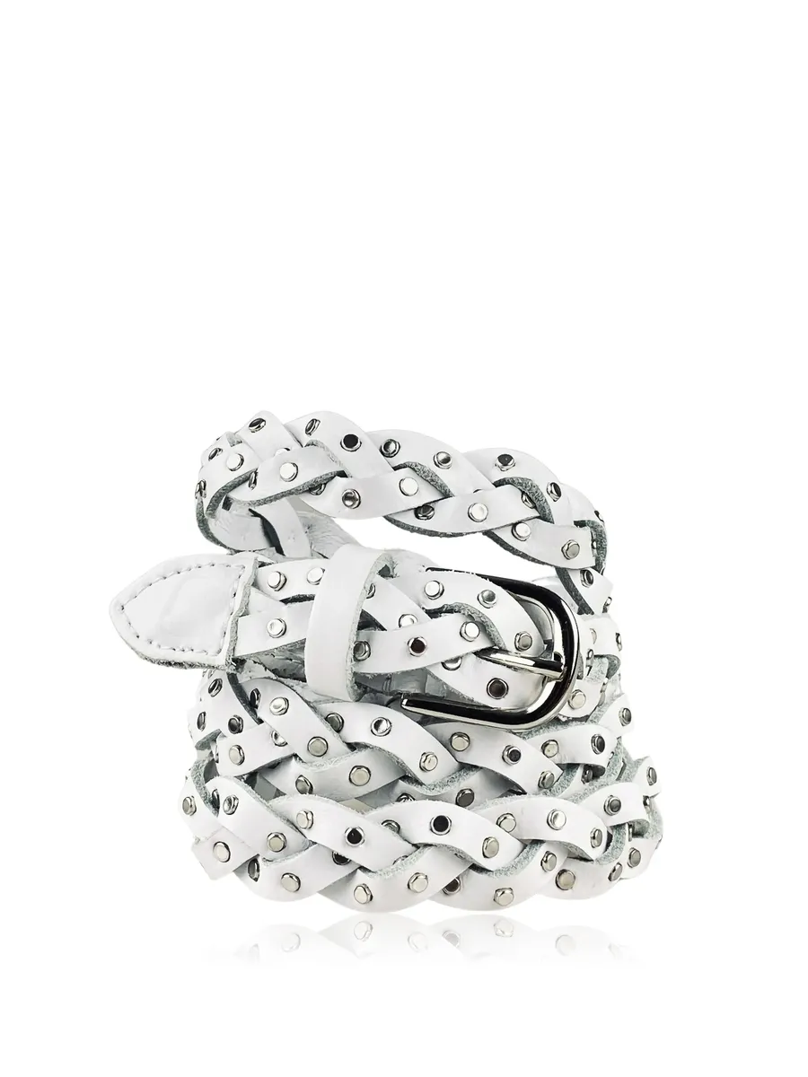 Ремень COLLEZIONE ALESSANDRO кожаный "Яхтинг", плетеный, из воловьей кожи, белый
Ремень COLLEZIONE ALESSANDRO кожаный "Яхтинг", плетеный, из воловьей кожи, белый