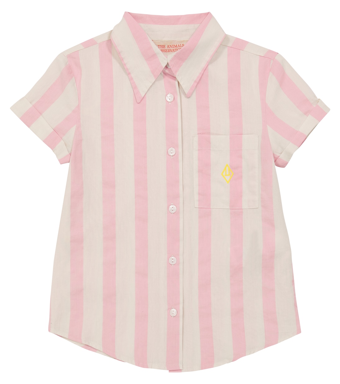 Полосатая хлопковая рубашка с короткими рукавами The Animals Observatory, White Stripes
Полосатая хлопковая рубашка с короткими рукавами The Animals Observatory, White Stripes