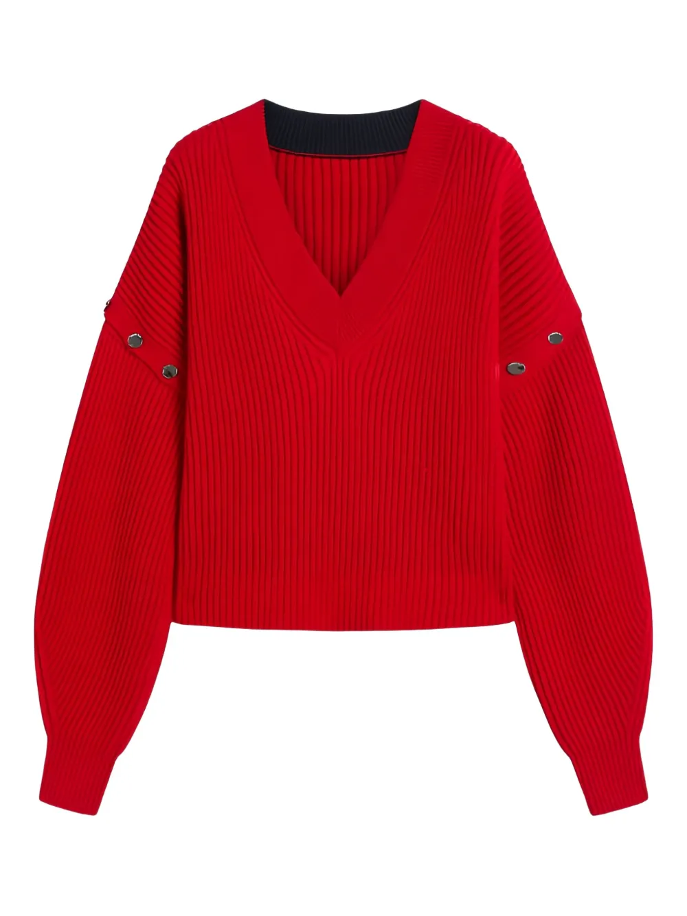 Свитер с V-образным вырезом и пуговицами SPORTMAX, красный
Свитер с V-образным вырезом и пуговицами SPORTMAX, красный