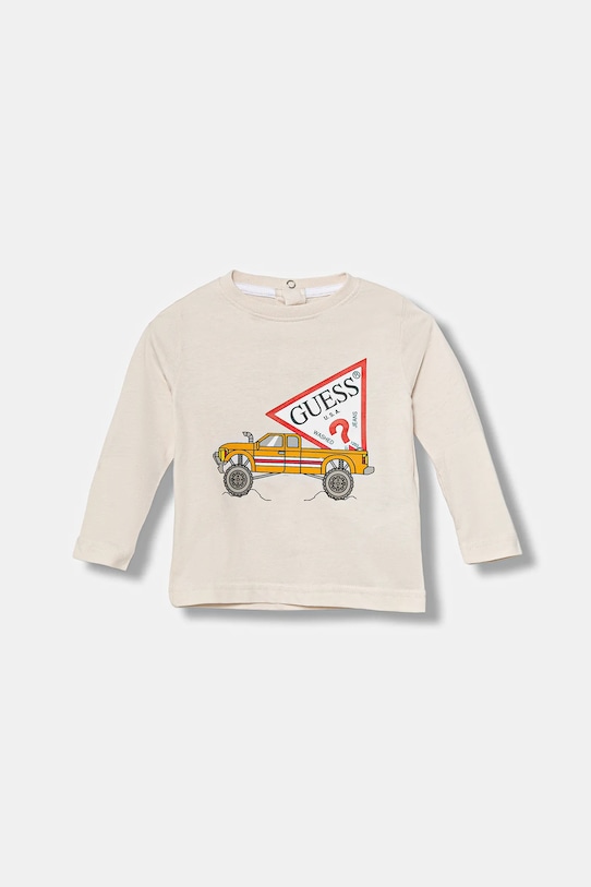 Детский хлопковый лонгслив Guess, бежевый
Детский хлопковый лонгслив Guess, бежевый