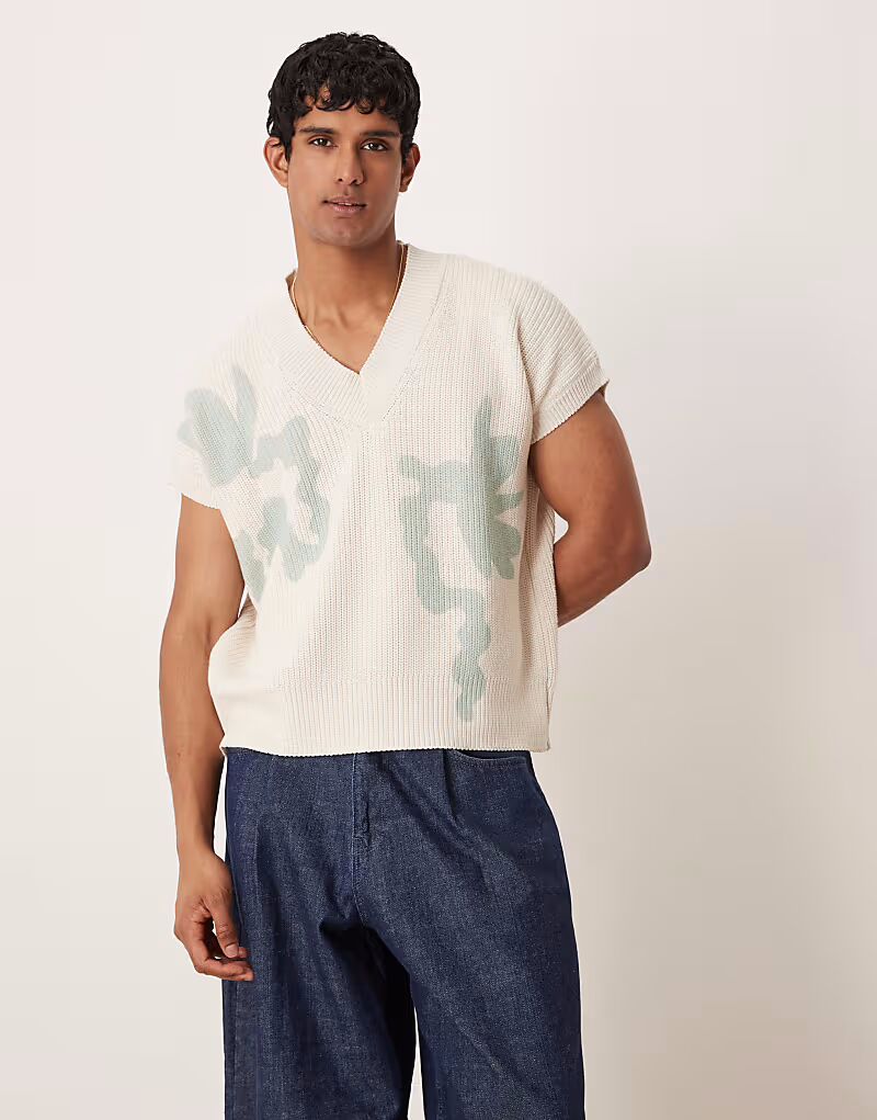 Жилет свободного кроя ASOS DESIGN белого цвета с принтом
Жилет свободного кроя ASOS DESIGN белого цвета с принтом