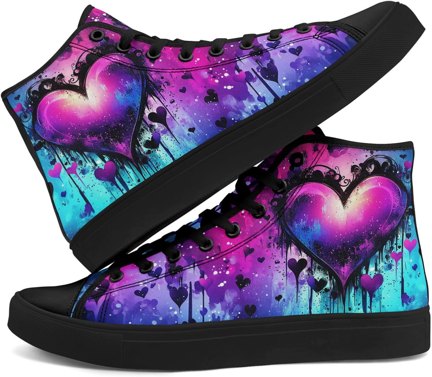 Романтические высокие кеды на ткани для женщин и мужчин, стильная повседневная обувь ко Дню святого Валентина, унисекс, подарок для пар Awsole, черный/фиолетовый/розовый/светло-голубой
Романтические высокие кеды на ткани для женщин и мужчин, стильная повседневная обувь ко Дню святого Валентина, унисекс, подарок для пар Awsole, черный/фиолетовый/розовый/светло-голубой