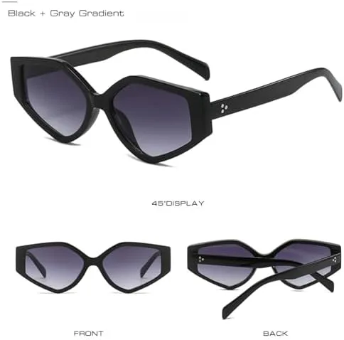 Солнцезащитные очки Polygon для женщин, модные очки с градиентными линзами, винтажные солнцезащитные очки для мужчин с заклепками MTZJH, Black Gray Gradient
Солнцезащитные очки Polygon для женщин, модные очки с градиентными линзами, винтажные солнцезащитные очки для мужчин с заклепками MTZJH, Black Gray Gradient
