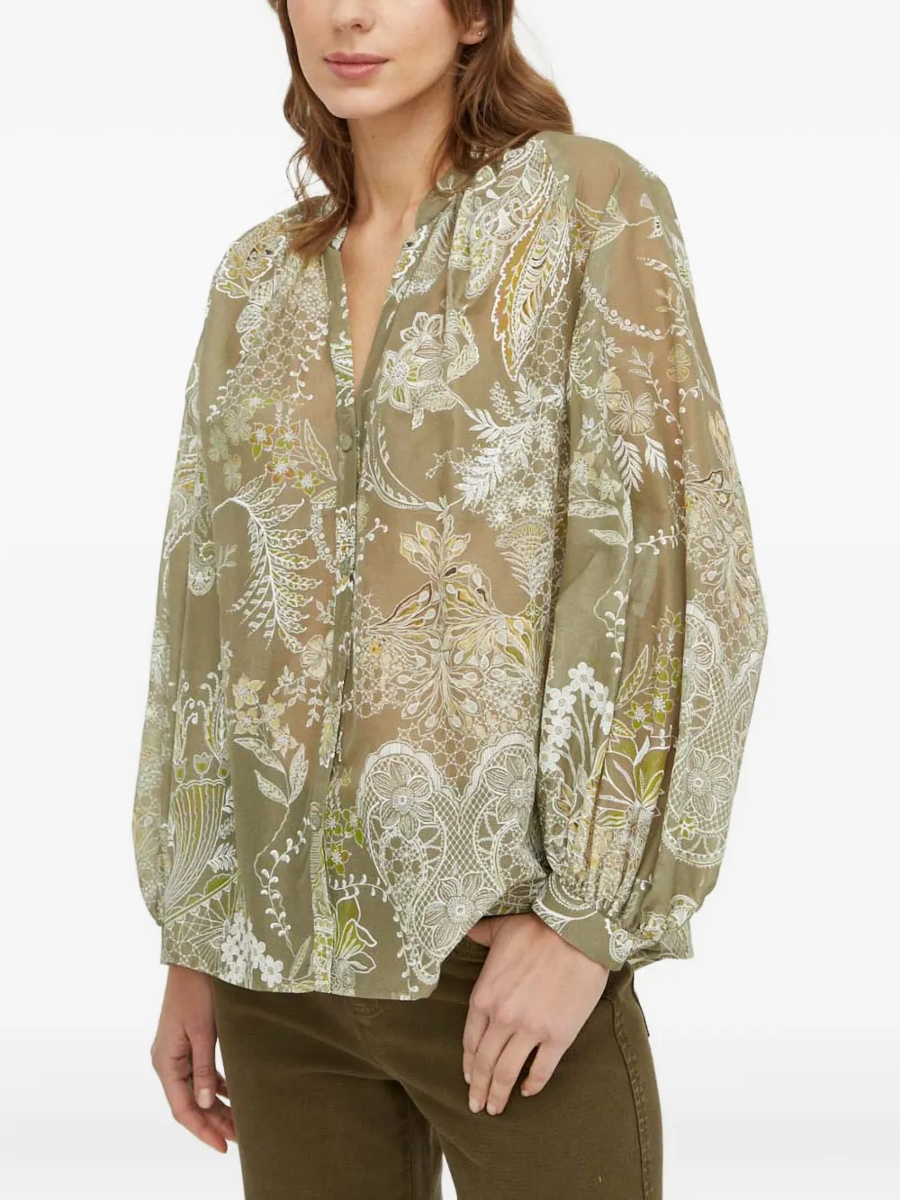 Блузка с цветочным принтом и рукавами-фонариками LUISA SPAGNOLI, зеленый
Блузка с цветочным принтом и рукавами-фонариками LUISA SPAGNOLI, зеленый