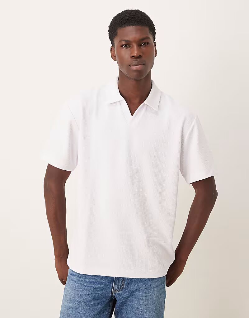 Плотная свободная рубашка-поло из белой фактурной ткани Asos Design
Плотная свободная рубашка-поло из белой фактурной ткани Asos Design