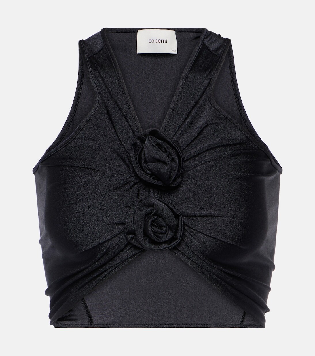 Топ из джерси с цветочным принтом Coperni, черный
Топ из джерси с цветочным принтом Coperni, черный