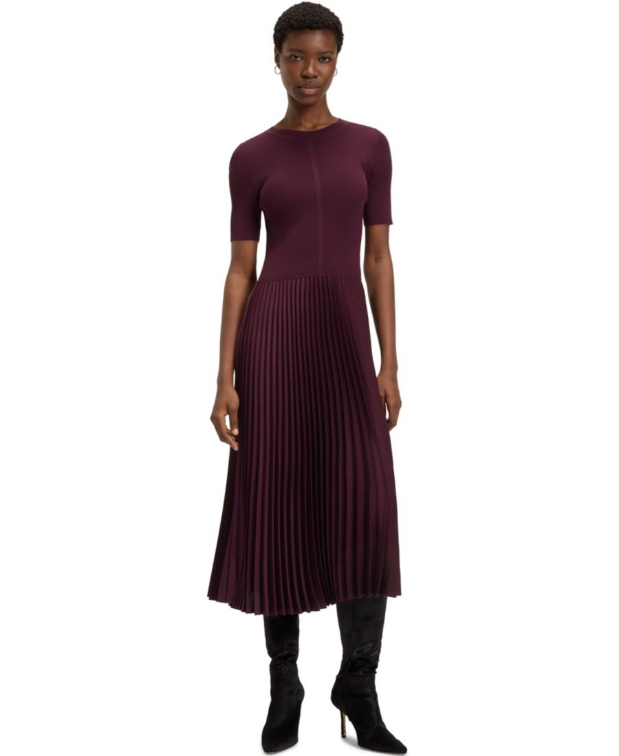 Женское платье из комбинированных материалов Hugo Boss, Purple
Женское платье из комбинированных материалов Hugo Boss, Purple