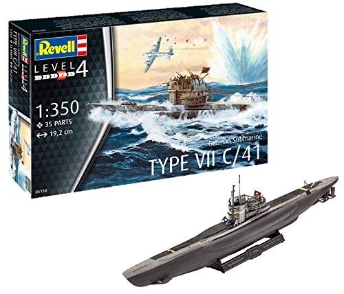 Revell, Подводная лодка Тип VII, Модельный комплект, 12+
Revell, Подводная лодка Тип VII, Модельный комплект, 12+