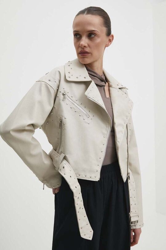 Кожаная куртка Answear Lab, бежевый
Кожаная куртка Answear Lab, бежевый