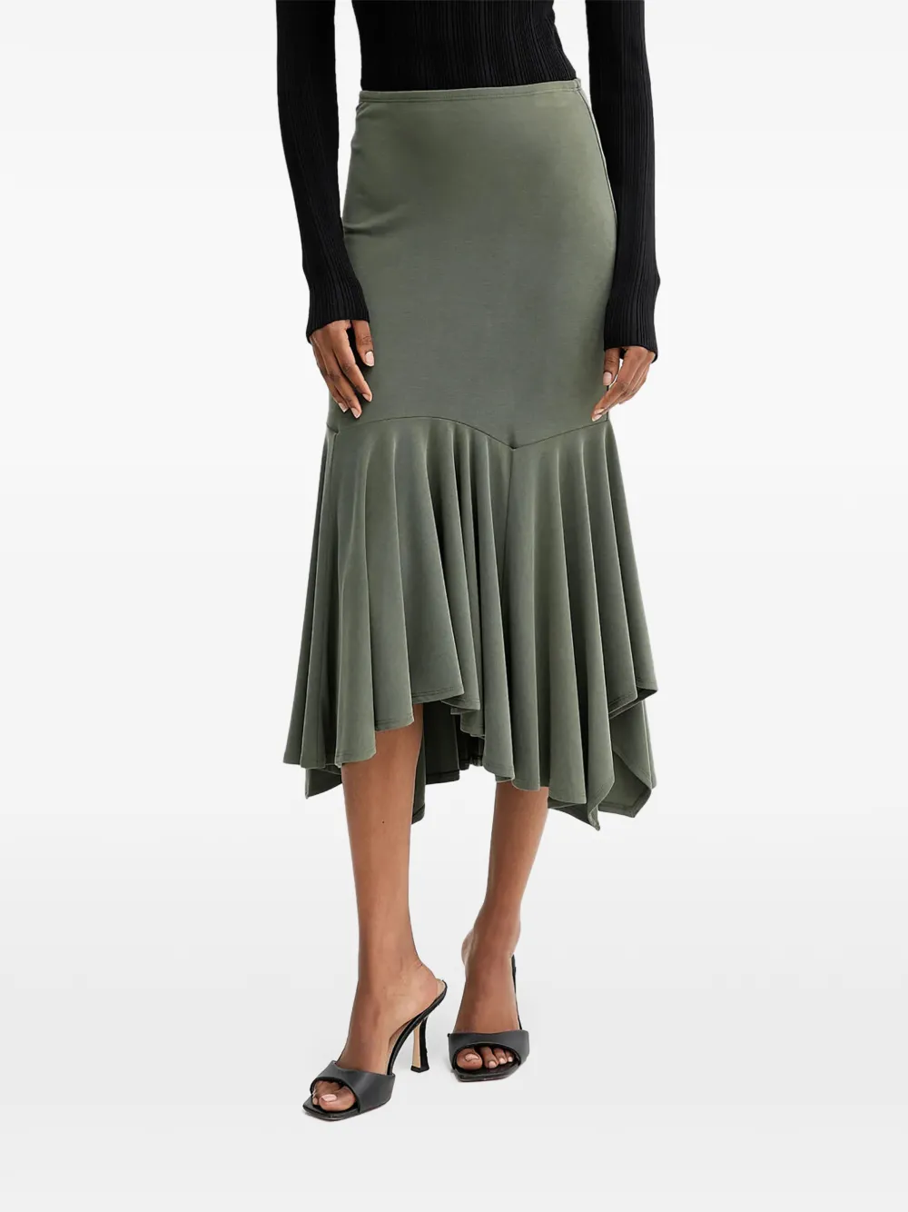 Юбка асимметричного кроя с оборками GUESS USA, зеленый
Юбка асимметричного кроя с оборками GUESS USA, зеленый