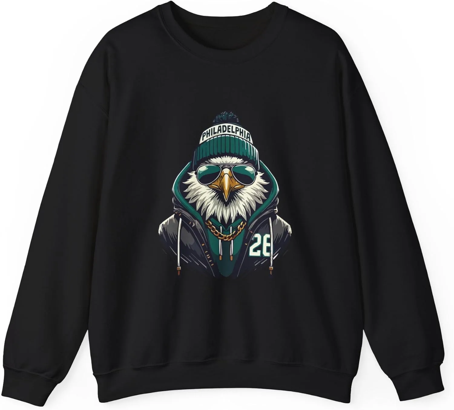 Винтажный свитшот PHI Football Fan с принтом Bird Jacket Glasses #26 LIX
Винтажный свитшот PHI Football Fan с принтом Bird Jacket Glasses #26 LIX