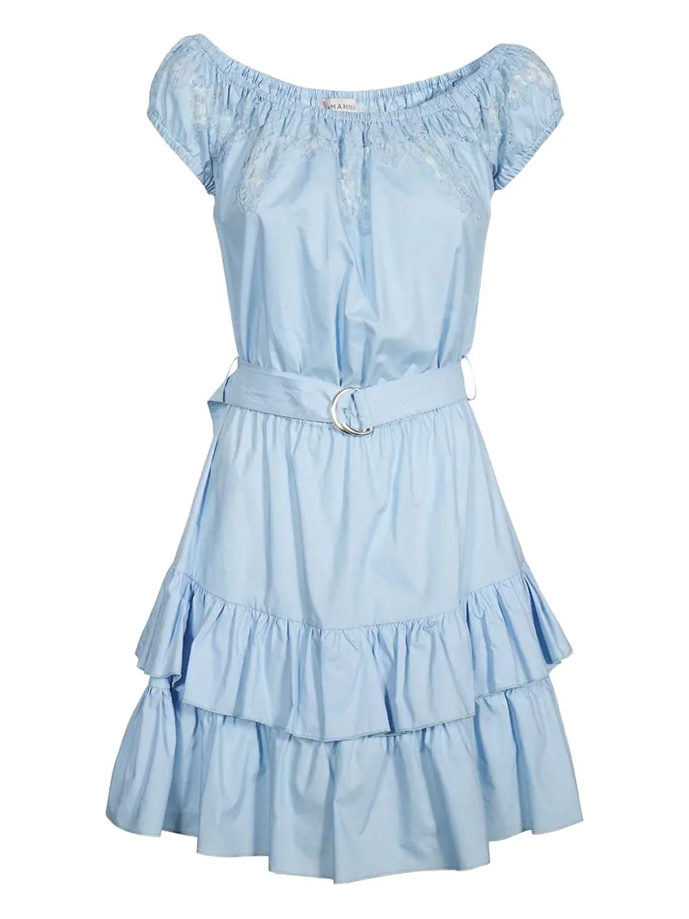Мини-платье с рюшами и поясом Ermanno Scervino, синий
Мини-платье с рюшами и поясом Ermanno Scervino, синий