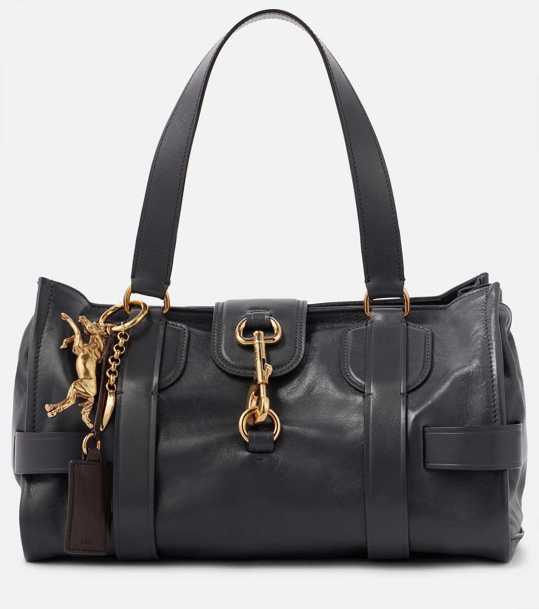 Большая кожаная сумка через плечо Kerala 25 Chloé, Black Navy
Большая кожаная сумка через плечо Kerala 25 Chloé, Black Navy