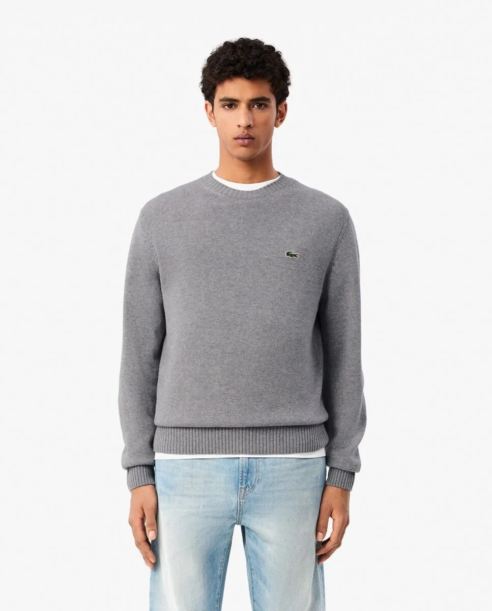 Мужской джемпер из шерсти мериноса с круглым воротником Lacoste, светло-серый
Мужской джемпер из шерсти мериноса с круглым воротником Lacoste, светло-серый