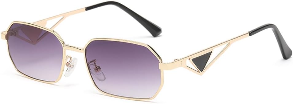 Винтажные прямоугольные солнцезащитные очки для женщин в металлической оправе, мужские и женские солнцезащитные очки с защитой от УФ-излучения UV400 HYYZZC, Gold Gradient Grey
Винтажные прямоугольные солнцезащитные очки для женщин в металлической оправе, мужские и женские солнцезащитные очки с защитой от УФ-излучения UV400 HYYZZC, Gold Gradient Grey