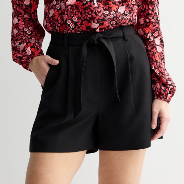 Женские шорты из твила с поясом Draper James, черный
Женские шорты из твила с поясом Draper James, черный