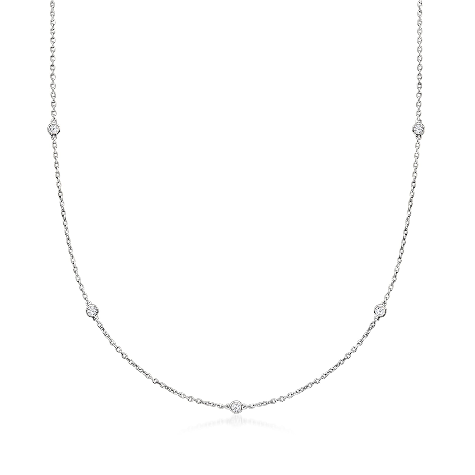 Ожерелье Ross-Simons с выращенными в лаборатории бриллиантами из стерлингового серебра Ross-Simons, 18 In
Ожерелье Ross-Simons с выращенными в лаборатории бриллиантами из стерлингового серебра Ross-Simons, 18 In