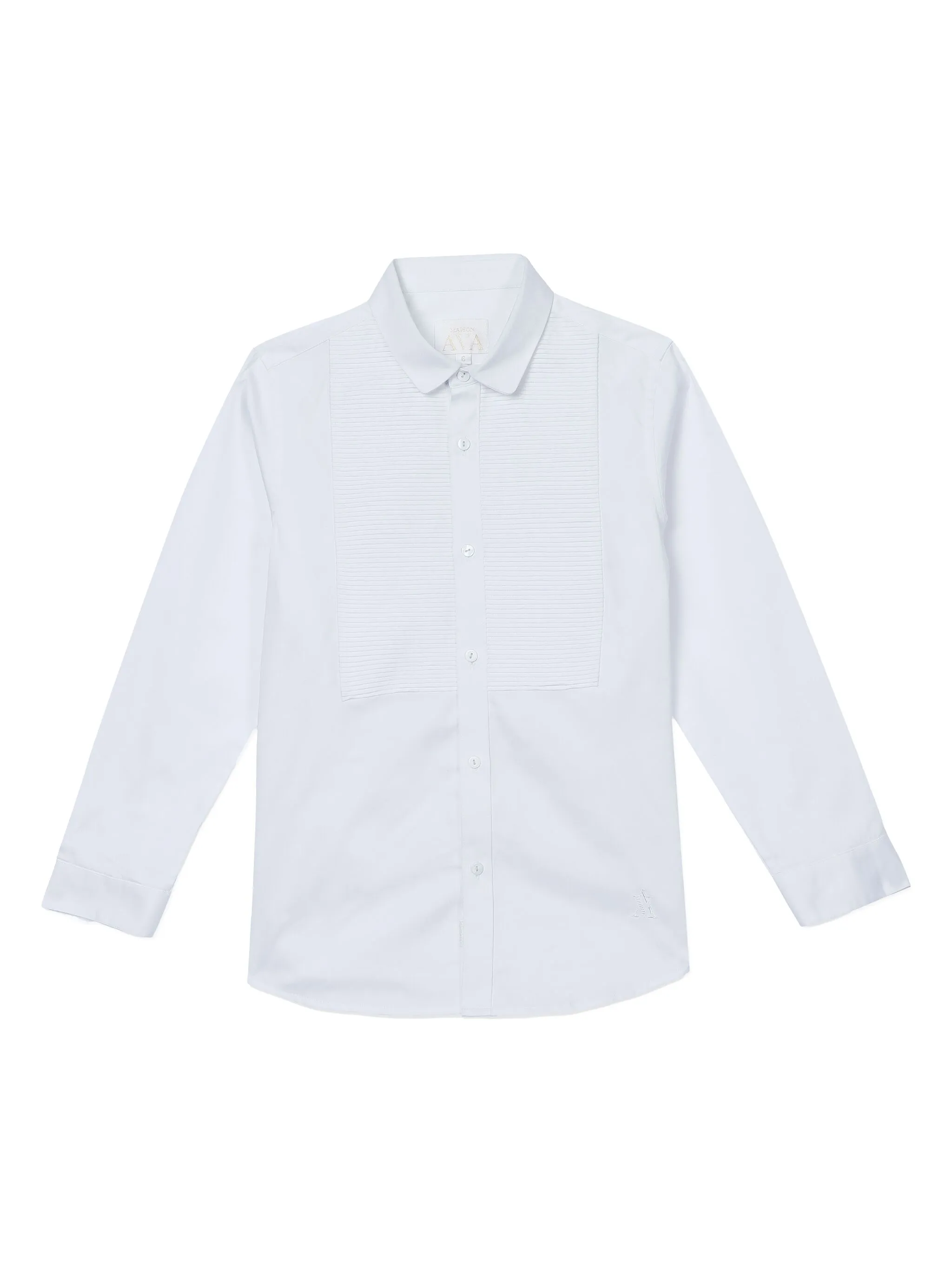 Рубашка со вставкой в рубчик Maison Ava, белый
Рубашка со вставкой в рубчик Maison Ava, белый