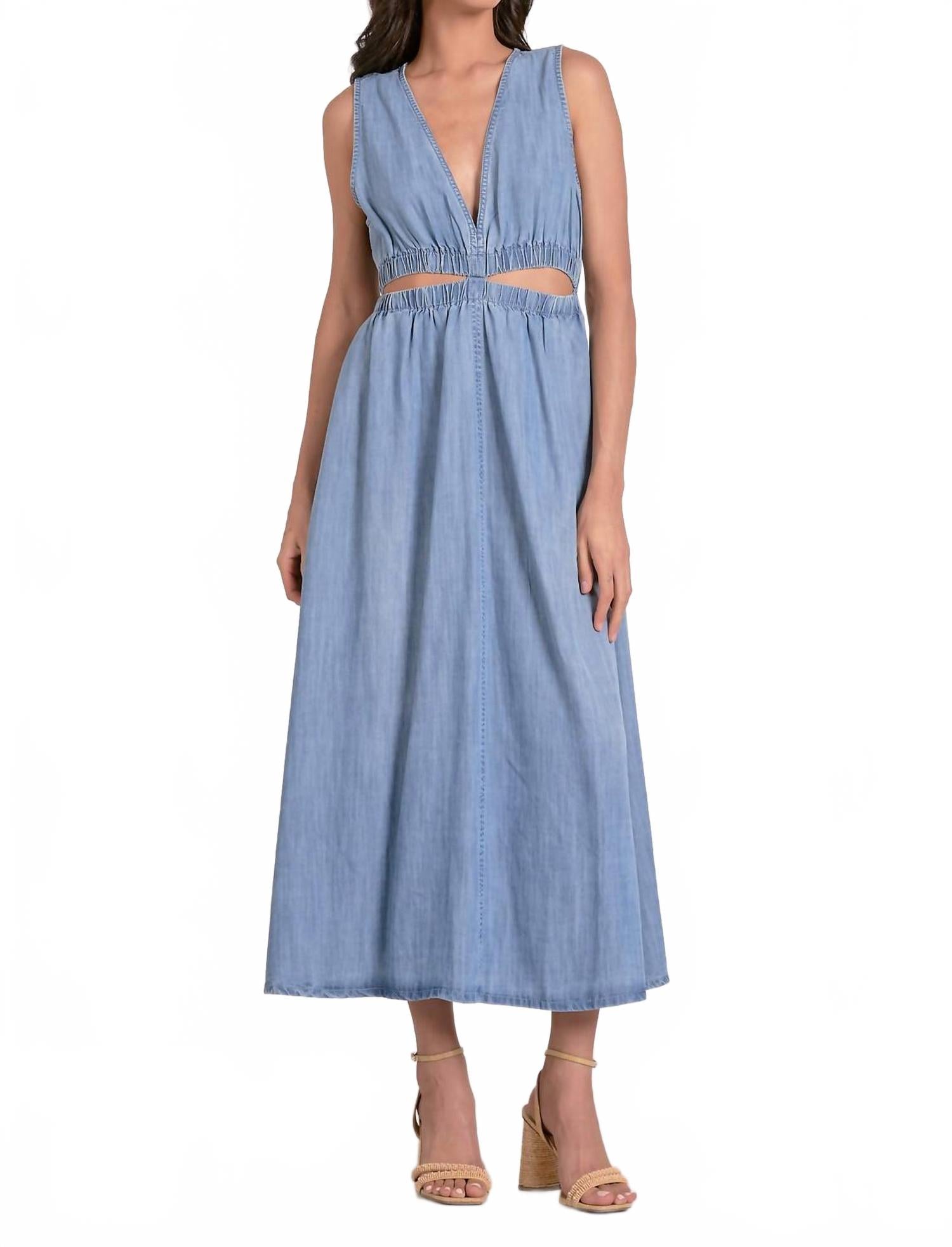 Демисезонное платье миди с вырезом Delilah в джинсовом синем ELAN
Демисезонное платье миди с вырезом Delilah в джинсовом синем ELAN