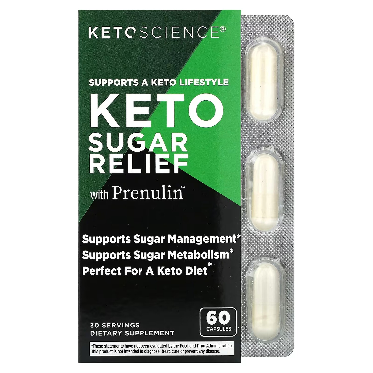 Добавка Keto Science Keto Sugar Relief с пренулином, 60 капсул
Добавка Keto Science Keto Sugar Relief с пренулином, 60 капсул