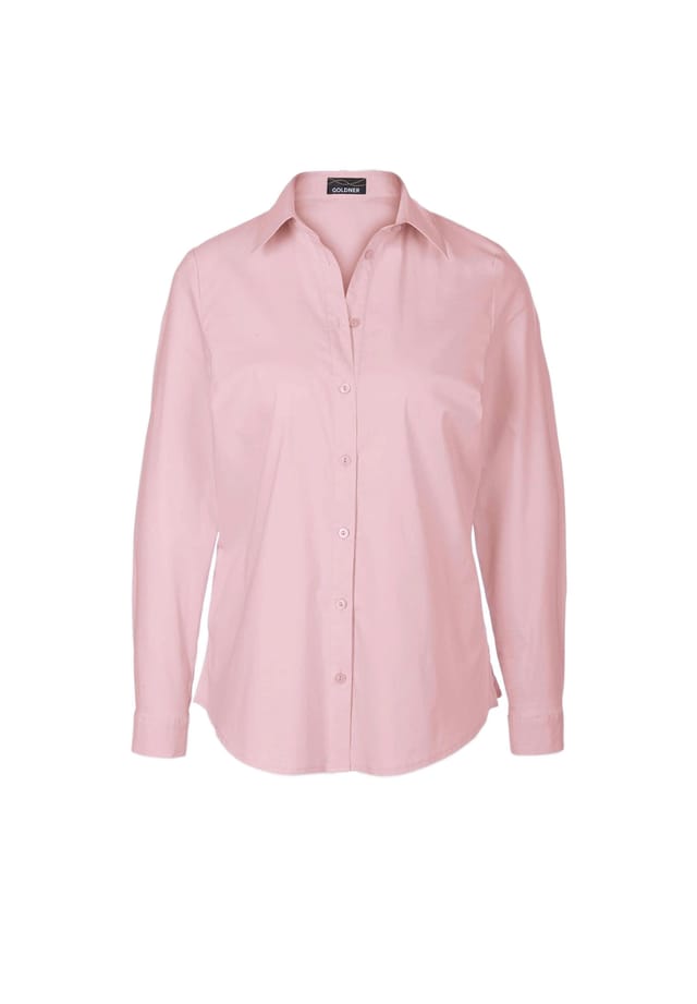 Короткий размер: короткий размер - базовая блузка с длинными рукавами и содержанием эластана. Goldner, розовый
Короткий размер: короткий размер - базовая блузка с длинными рукавами и содержанием эластана. Goldner, розовый