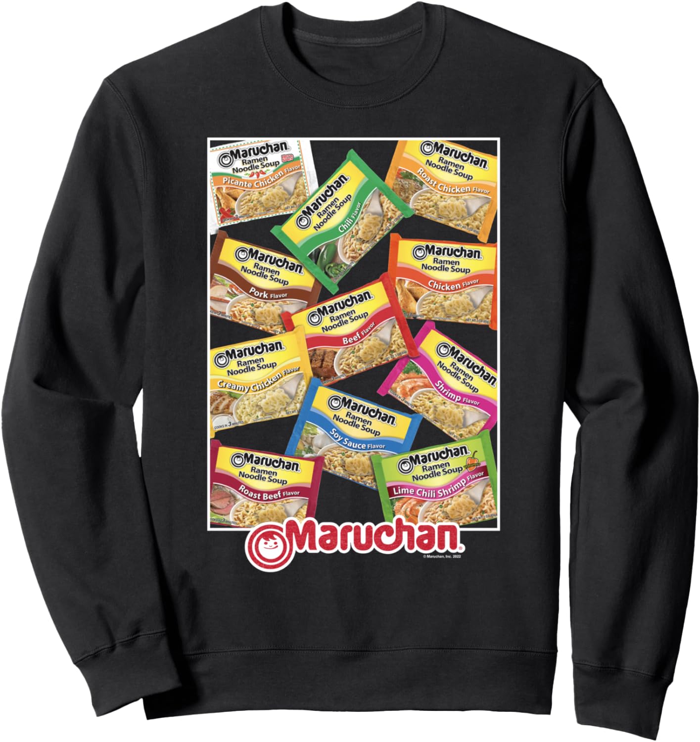 Толстовка с изображением вкусовых профилей лапши быстрого приготовления Maruchan Maru-Chan, черный
Толстовка с изображением вкусовых профилей лапши быстрого приготовления Maruchan Maru-Chan, черный