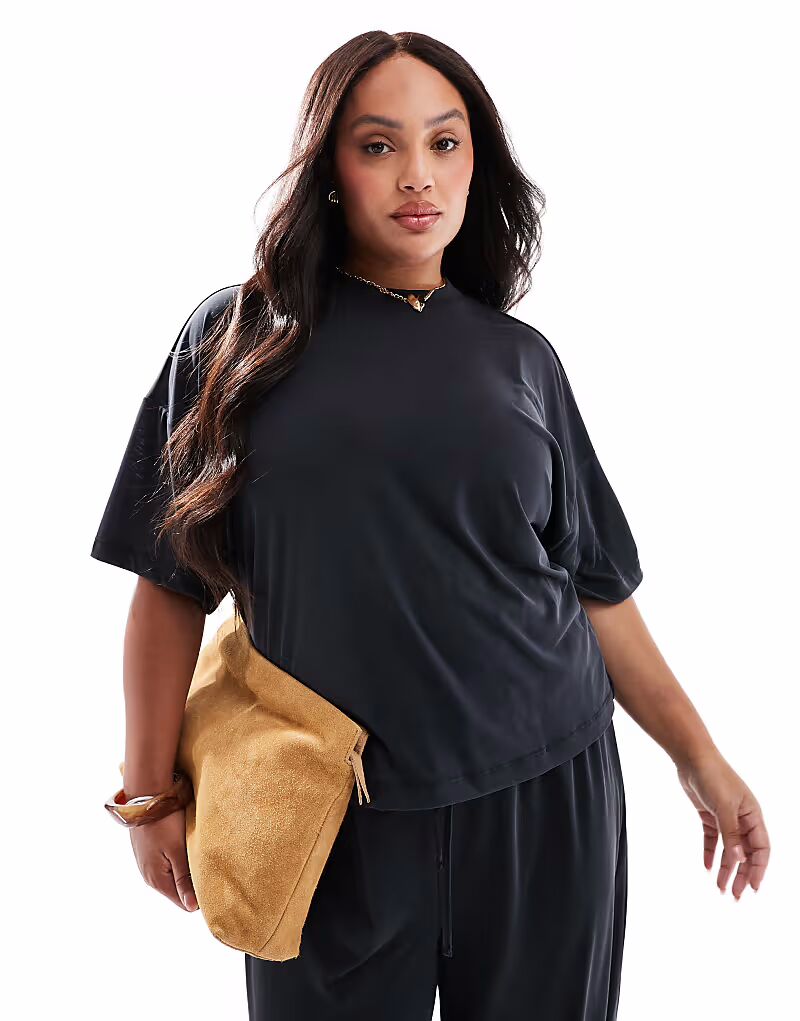 Футболка Pieces Curve облегающая, супермягкая, свободного кроя, черного цвета
Футболка Pieces Curve облегающая, супермягкая, свободного кроя, черного цвета