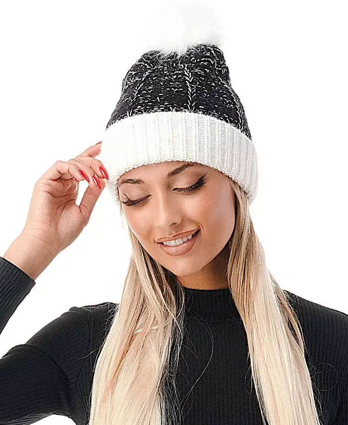 Женская шапка-бини с помпоном из искусственного меха и блоками цвета люрекс Marcus Adler, мультиколор
Женская шапка-бини с помпоном из искусственного меха и блоками цвета люрекс Marcus Adler, мультиколор