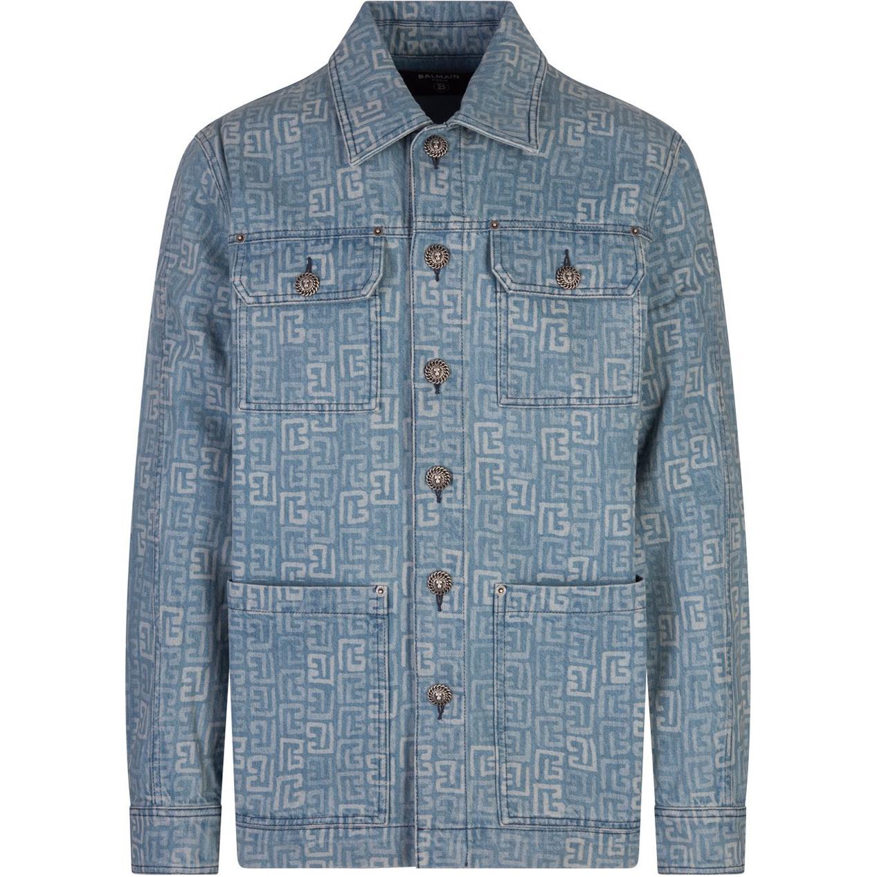 Джинсовая куртка с логотипом монограммы BALMAIN, синяя, Синий, Джинсовая куртка с логотипом монограммы BALMAIN, синяя
Джинсовая куртка с логотипом монограммы BALMAIN, синяя, Синий, Джинсовая куртка с логотипом монограммы BALMAIN, синяя