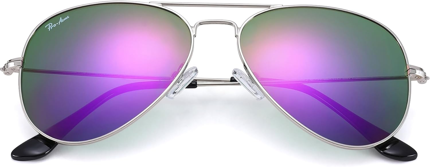 Солнцезащитные очки-авиаторы Pro Acme с линзами из стекла для женщин, тонированные зеркальные, с защитой от УФ-излучения UV400, металлическая оправа, 58 мм, B Silver/Purple Mirrored
Солнцезащитные очки-авиаторы Pro Acme с линзами из стекла для женщин, тонированные зеркальные, с защитой от УФ-излучения UV400, металлическая оправа, 58 мм, B Silver/Purple Mirrored