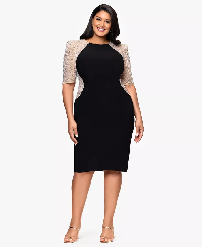 Платье-футляр больших размеров с короткими рукавами XSCAPE
Платье-футляр больших размеров с короткими рукавами XSCAPE