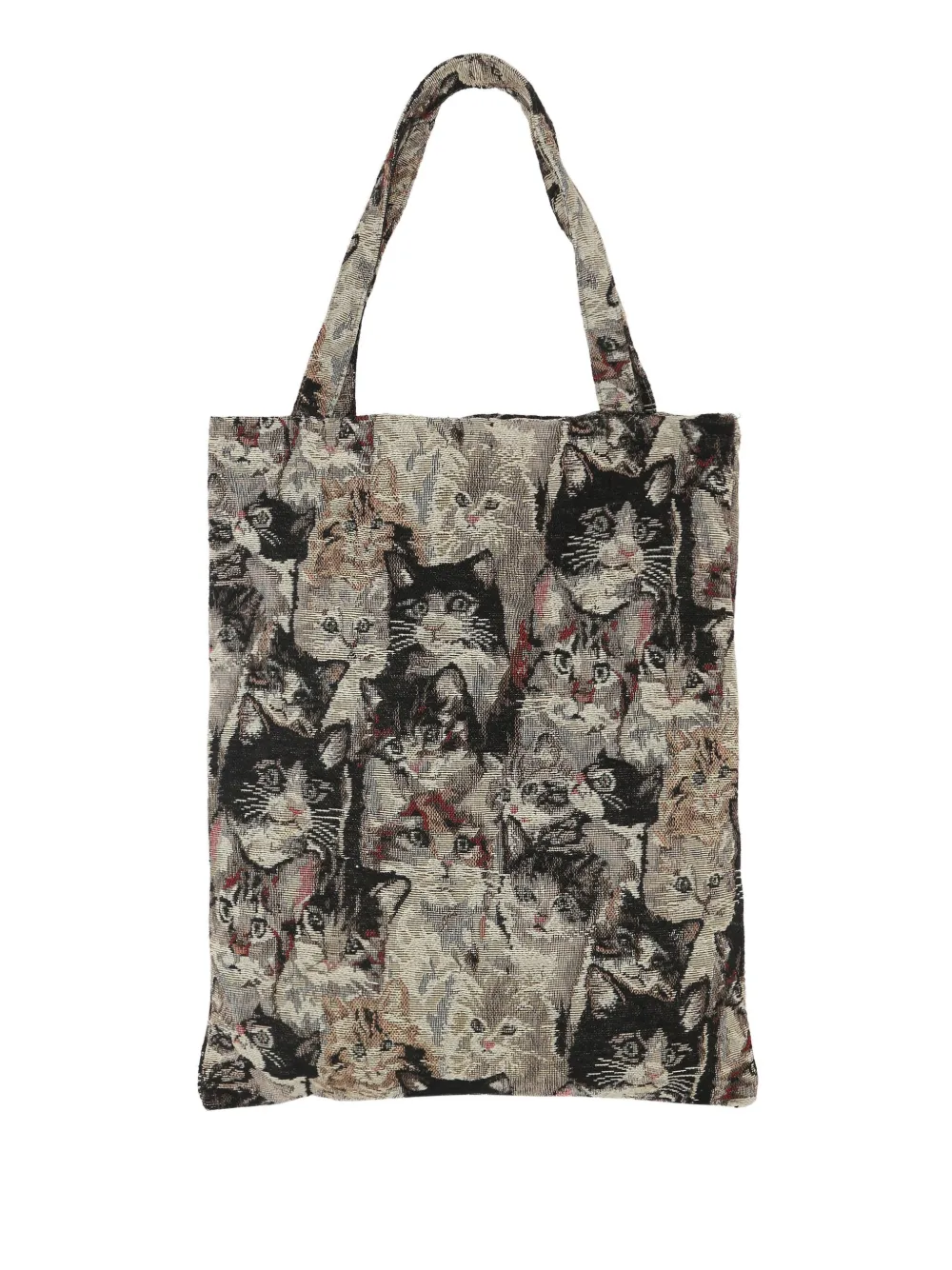 Жаккардовая сумка-тоут с рисунком кошки Bless, черный
Жаккардовая сумка-тоут с рисунком кошки Bless, черный