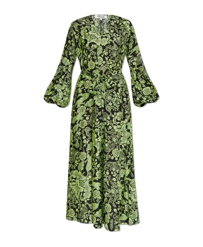 Платье с шелковой отделкой Diane Von Furstenberg, зеленый
Платье с шелковой отделкой Diane Von Furstenberg, зеленый
