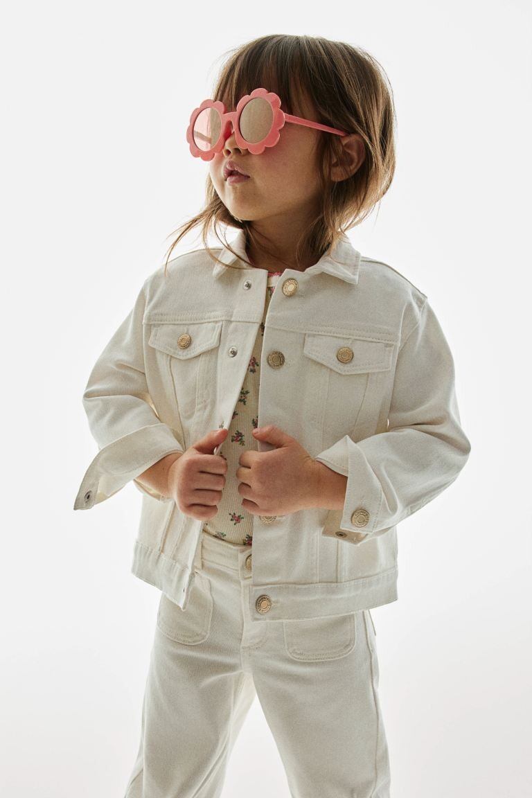 Джинсовая куртка H&M, белый 
Джинсовая куртка H&M, белый