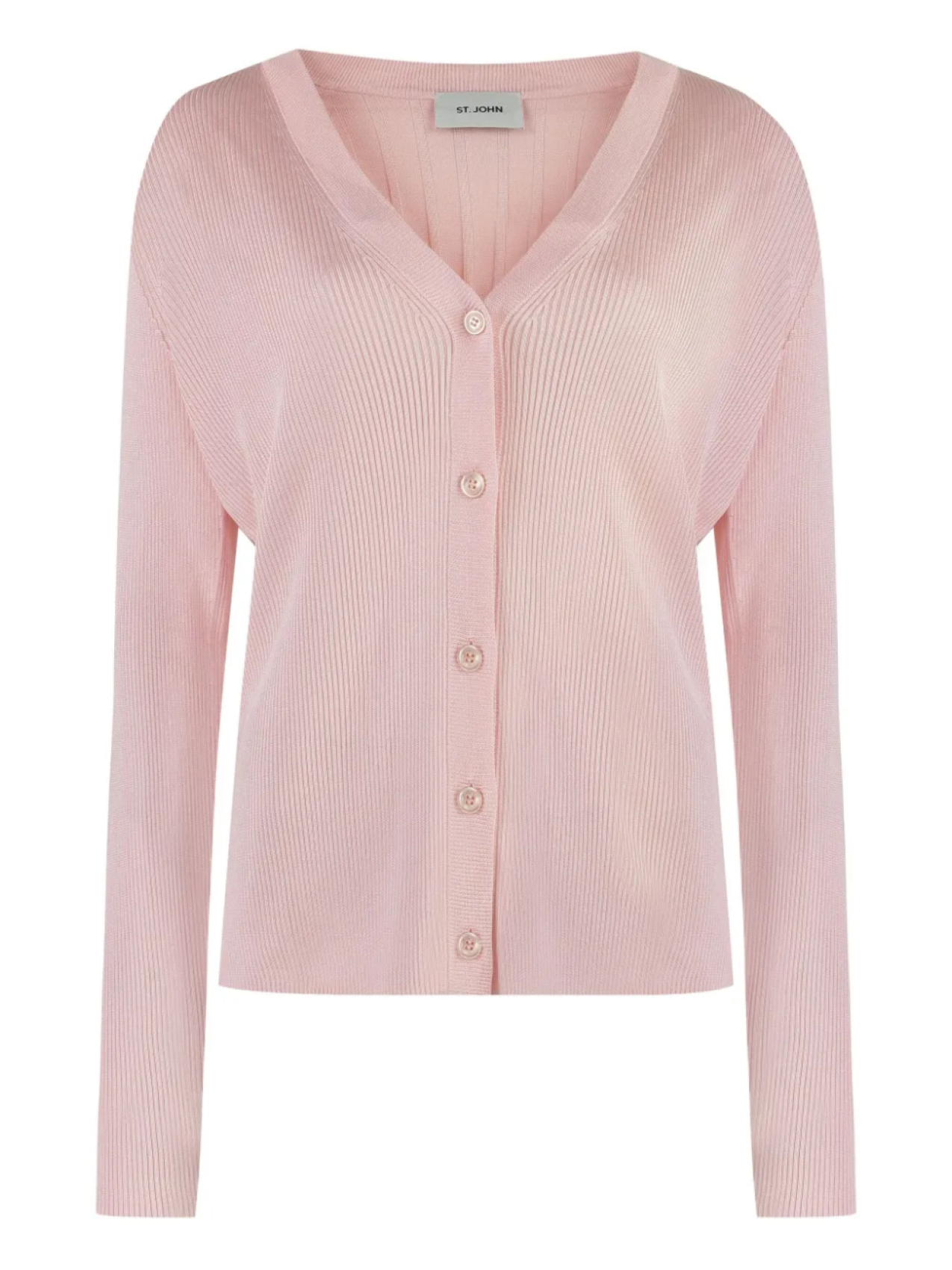 Кардиган в рубчик на пуговицах St. John, розовый
Кардиган в рубчик на пуговицах St. John, розовый
