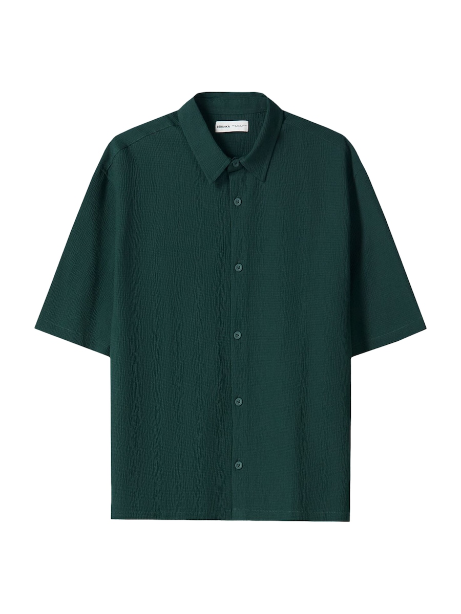 Рубашка на пуговицах классического кроя Bershka, темно-зеленый
Рубашка на пуговицах классического кроя Bershka, темно-зеленый