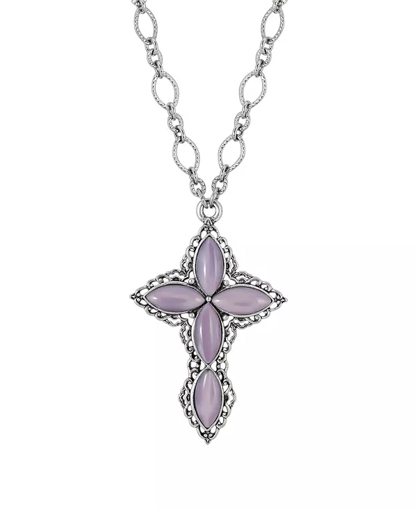 Ожерелье с оловянным аметистом и ромбовидными камнями крест длиной 24 дюйма 2028, purple
Ожерелье с оловянным аметистом и ромбовидными камнями крест длиной 24 дюйма 2028, purple