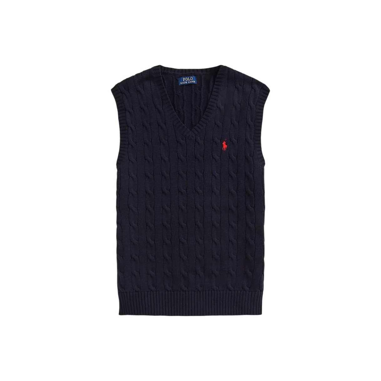 Вязаный жилет с вышитым логотипом Polo Ralph Lauren, темно-синий
Вязаный жилет с вышитым логотипом Polo Ralph Lauren, темно-синий