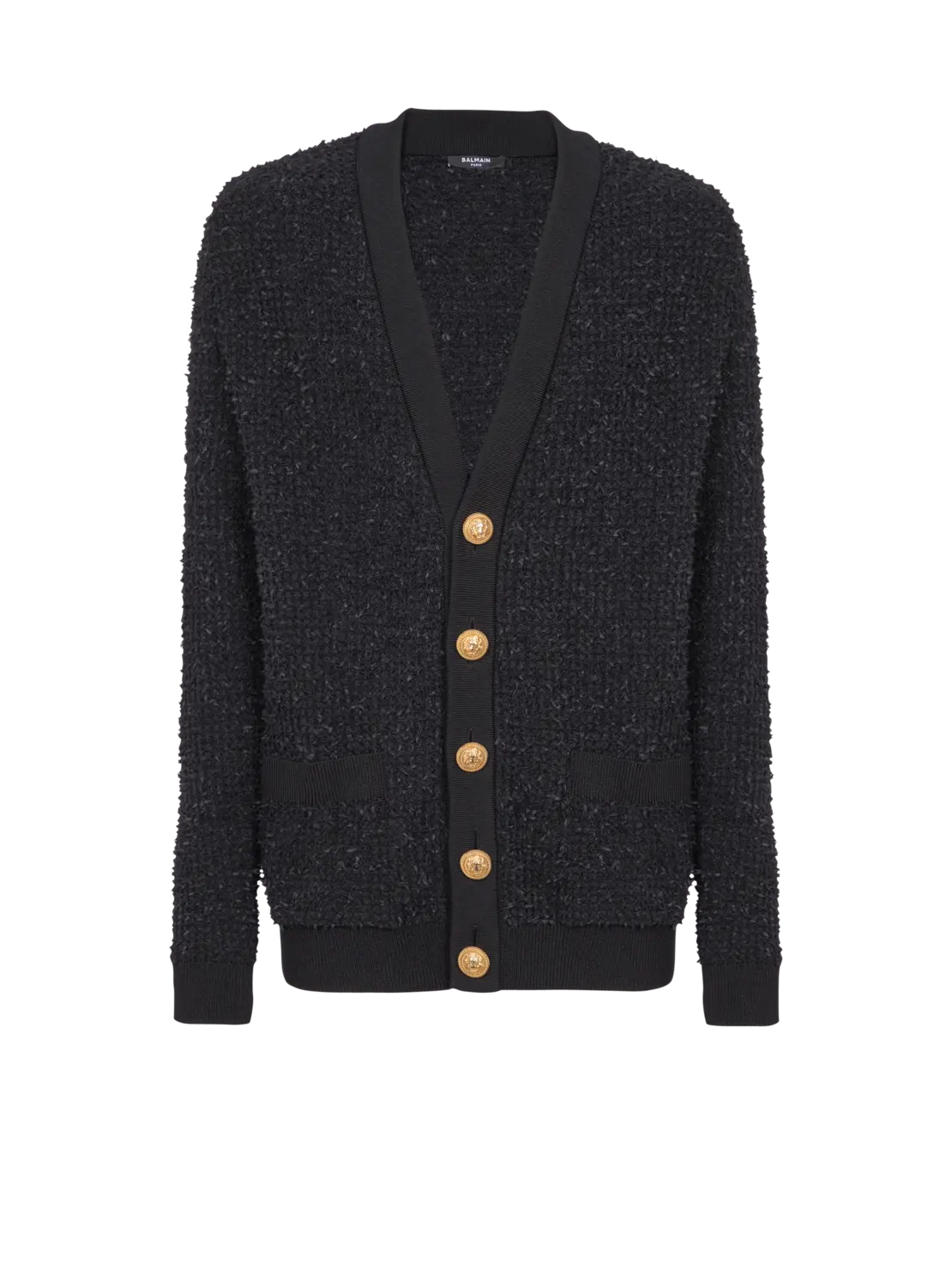 Кардиган на пуговицах Balmain, черный
Кардиган на пуговицах Balmain, черный