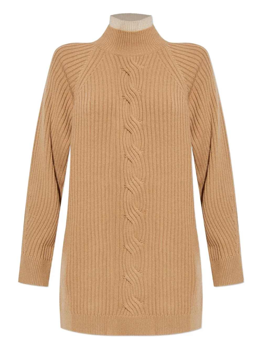 Джемпер с высоким воротом, связанный косами MAX MARA, коричневый
Джемпер с высоким воротом, связанный косами MAX MARA, коричневый