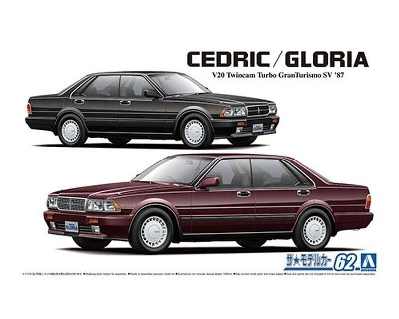 Aoshima 06110 1/24 MC#62 Nissan Y31 Cedric/Gloria V20 Twincam Turbo GranTurismo SV '87 Inna marka
Aoshima 06110 1/24 MC#62 Nissan Y31 Cedric/Gloria V20 Twincam Turbo GranTurismo SV '87 Inna marka