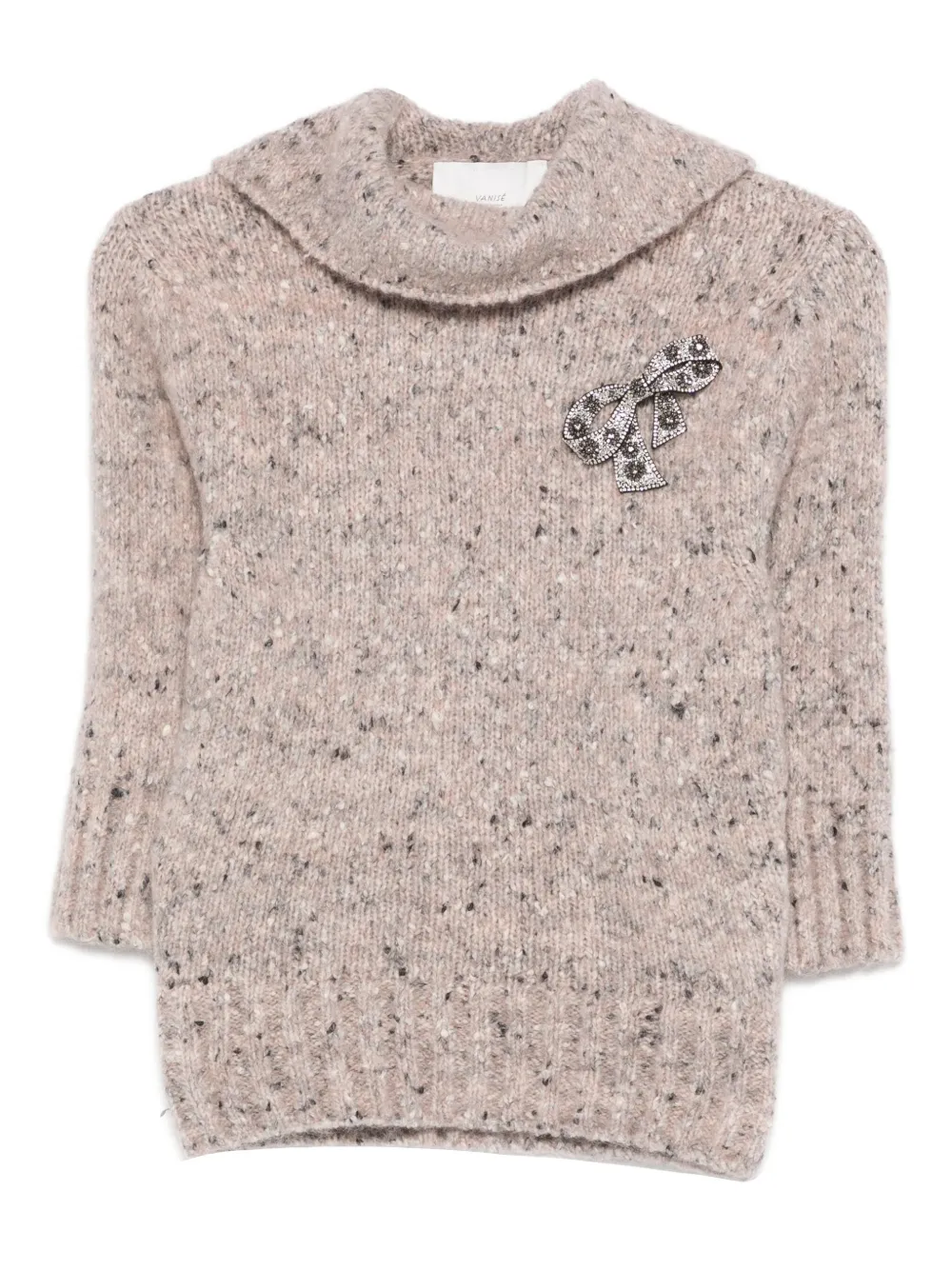 Вязаное изделие с аппликацией в виде банта Vanisè, коричневый
Вязаное изделие с аппликацией в виде банта Vanisè, коричневый