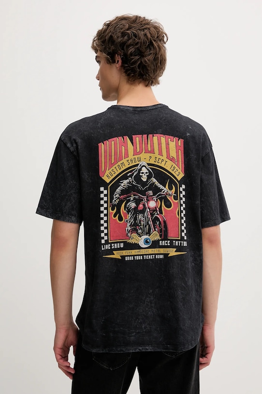 Хлопковая футболка Von Dutch, серый
Хлопковая футболка Von Dutch, серый