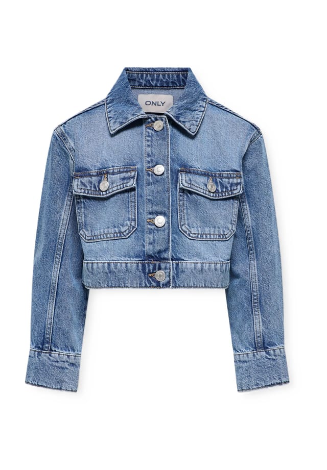 Джинсовая куртка с отложным воротником для детей Only, синий
Джинсовая куртка с отложным воротником для детей Only, синий