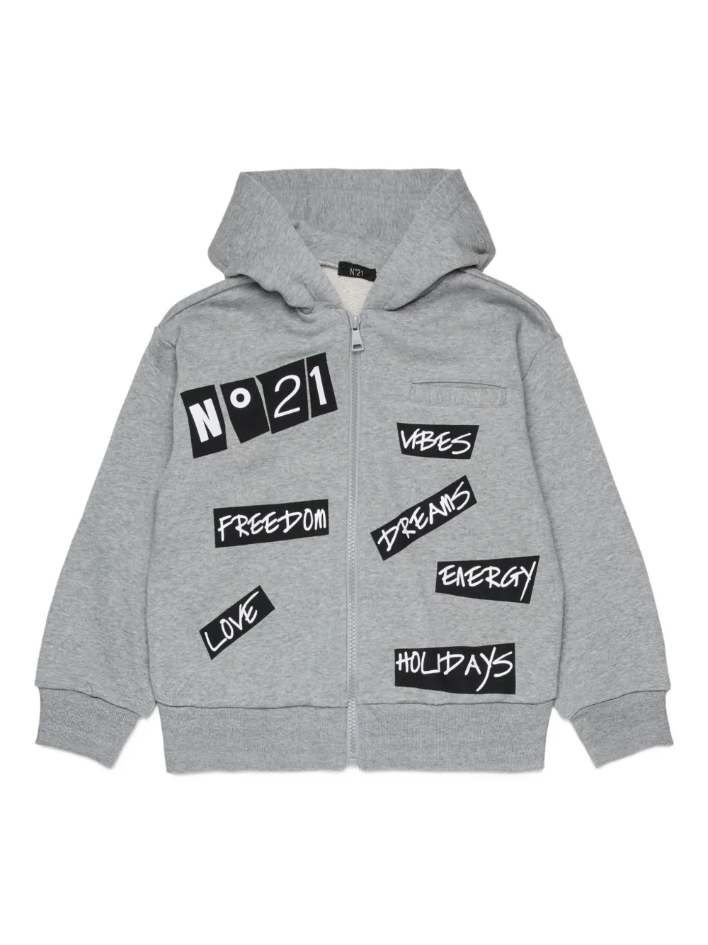 Свитер на молнии с аппликацией Nº21 Kids, серый
Свитер на молнии с аппликацией Nº21 Kids, серый