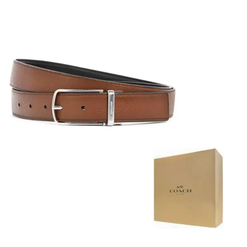 COACH Кожаный ремень мужской черно-коричневый 3.2 см, Black
COACH Кожаный ремень мужской черно-коричневый 3.2 см, Black