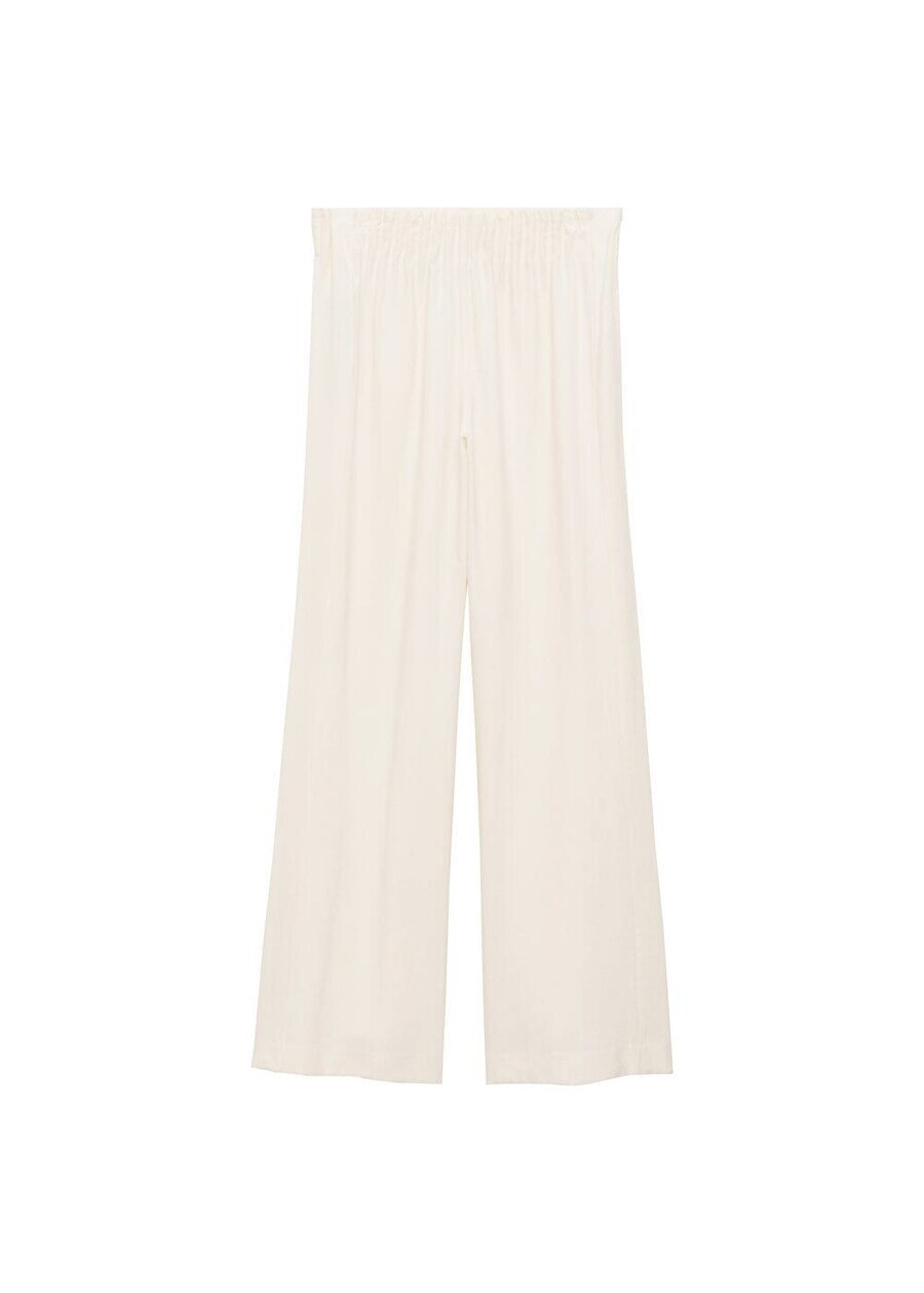 Тканевые брюки MANGO Wide leg Pants Oyster, кремовый 
Тканевые брюки MANGO Wide leg Pants Oyster, кремовый
