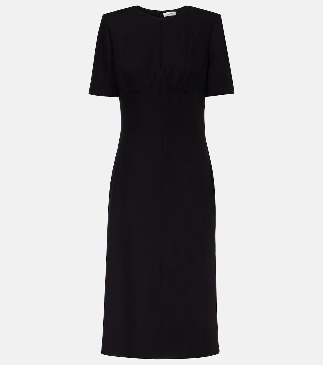 Платье миди из смесовой шерсти McQueen, черный
Платье миди из смесовой шерсти McQueen, черный