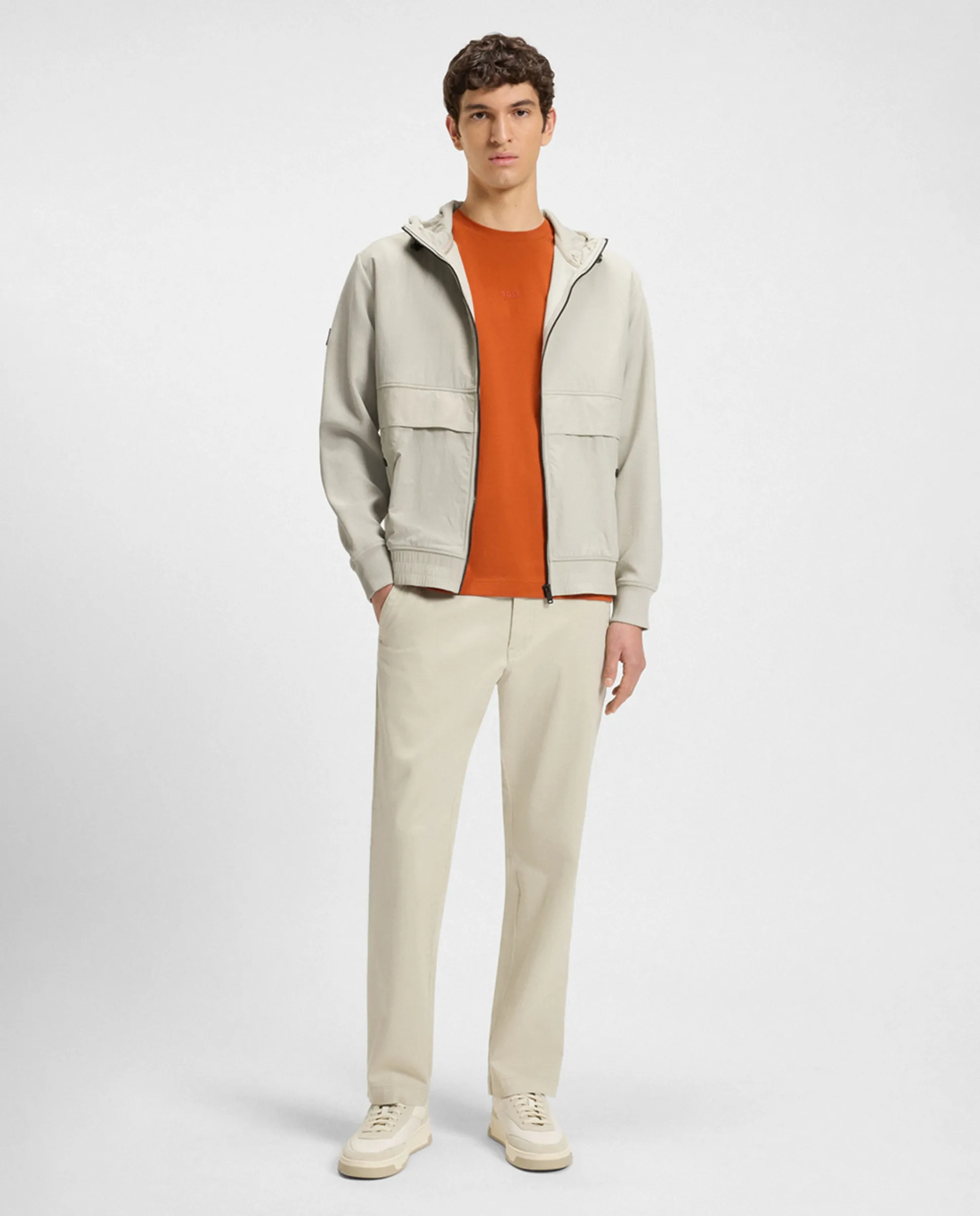 Мужская толстовка с длинным рукавом Boss, светло-коричневый 
Мужская толстовка с длинным рукавом Boss, светло-коричневый